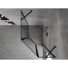 Mexen Mist asymmetrical pentagonal right-hand shower cabin 80 x 100 cm, black frame, black - 8A8-080-100-70-70-P