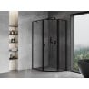 Mexen Mist asymmetric pentagonal shower enclosure, right hinge 90 x 100 cm, black frame, black - 8A8-090-100-70-70-P