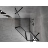 Mexen Mist asymmetrical pentagonal shower enclosure, right hinged 90 x 100 cm, black frame, black - 8A8-090-100-70-70-P
