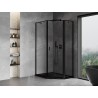 Mexen Mist asymmetrical pentagonal shower enclosure, right hinged 90 x 100 cm, black frame, black - 8A8-090-100-70-70-P