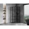 Mexen Mist pentagonal right shower cabin 80 x 80 cm, black grid, black - 8A8-080-080-70-77-P