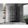Mexen Mist pentagonal right shower cabin 80 x 80 cm, black grid, black - 8A8-080-080-70-77-P