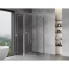 Mexen Mist L asymmetrical pentagon shower cabin hinged 80 x 90 cm, transparent, chrome - 8A8L-080-090-01-00