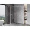 Mexen Mist L pentagonal asymmetrical hinged shower enclosure 80 x 90 cm, transparent, chrome - 8A8L-080-090-01-00
