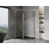 Mexen Mist L pentagonal asymmetrical hinged shower enclosure 100 x 90 cm, transparent, gold - 8A8L-100-090-50-00
