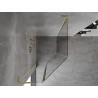 Mexen Mist L asymmetrical pentagonal shower enclosure with hinged door 80 x 90 cm, transparent, gold - 8A8L-080-090-50-00