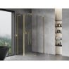 Mexen Mist L asymmetrical pentagonal hinged shower cabin 80 x 90 cm, transparent, gold - 8A8L-080-090-50-00