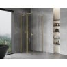 Mexen Mist L pentagonal shower enclosure, hinged, 90 x 90 cm, transparent, brushed gold - 8A8L-090-090-55-00
