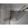 Mexen Mist L pentagonal asymmetric swing shower cabin 90x80 cm, transparent, brushed gold - 8A8L-090-080-55-00