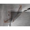 Mexen Mist L pentagonal hinged shower enclosure 100 x 100 cm, transparent, brushed copper - 8A8L-100-100-65-00