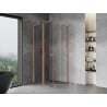 Mexen Mist L pentagonal hinged shower enclosure 100 x 100 cm, transparent, brushed copper - 8A8L-100-100-65-00
