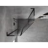 Mexen Mist L Hinged Pentagonal Shower Enclosure 80 x 80 cm, Transparent, Black - 8A8L-080-080-70-00