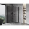 Mexen Mist L pentagonal asymmetrical lift shower enclosure 90 x 100 cm, transparent, black - 8A8L-090-100-70-00