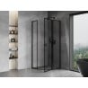 Mexen Mist L pentagonal shower cabin hinged right 90 x 90 cm, black frame, black - 8A8L-090-090-70-70-P