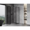 Mexen Mist L Pentagonal Asymmetric Left Shower Cabin 80 x 100 cm, Black Frame, Black - 8A8L-080-100-70-70-L