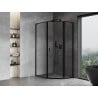 Mexen Mist L five-sided asymmetrical right-hinged shower cabin 90 x 100 cm, black frame, black - 8A8L-090-100-70-70-P