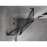 Mexen Mist L pentagonal left hinged shower cabin 80 x 80 cm, black grid, black - 8A8L-080-080-70-77-L