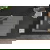 Mexen Bruno 1-compartment granite sink with a drip tray and kitchen mixer tap Rita, Grey - 6513-71-670300-71