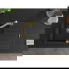 Mexen Bruno 1-compartment granite sink with a drip tray and kitchen mixer tap Rita, Black/Silver metallic - 6513-73-670300-50