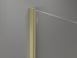Mexen wall profile for shower screen 8 mm, brushed gold - 800-00-55