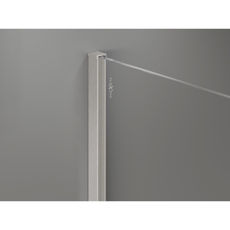 Mexen wall strip for 8 mm shower wall, brushed nickel - 800-00-97