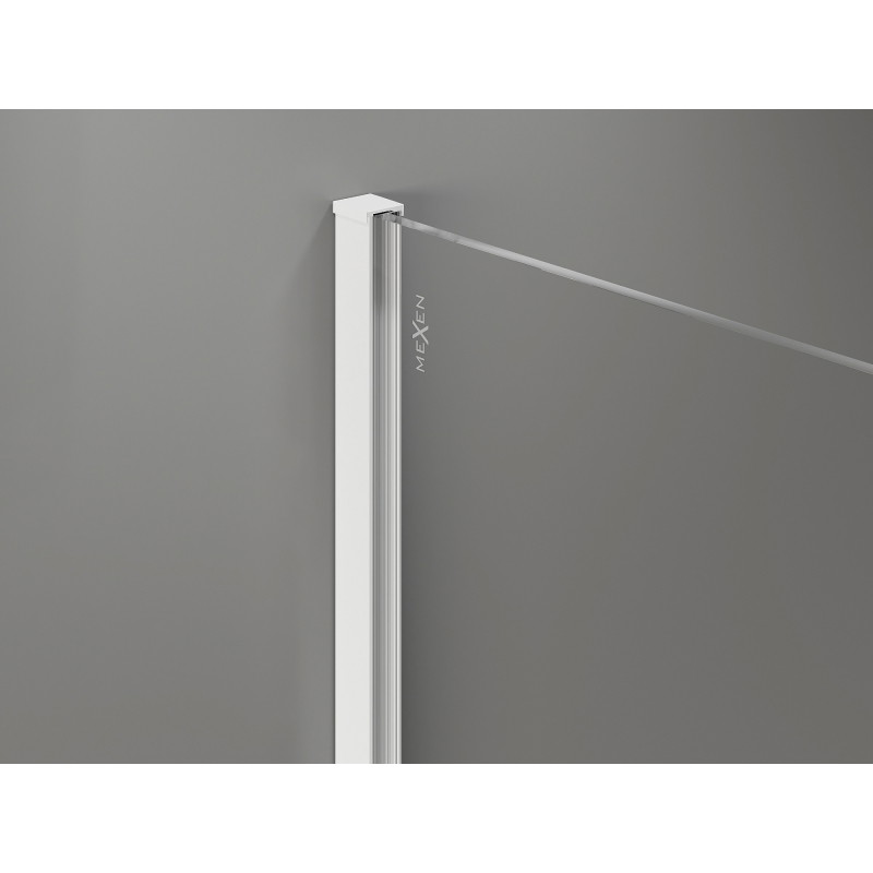 Mexen wall-mounted strip for 10 mm shower wall, white - 800-00-20-X