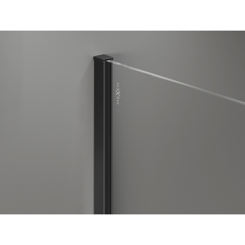 Mexen wall-mounted strip for 10 mm shower panel, black - 800-00-70-X