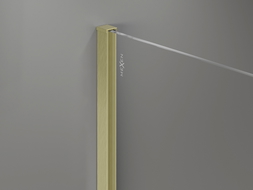 Mexen wall profile for 10 mm shower wall, brushed gold - 800-00-55-X