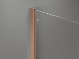 Mexen wall strip for shower screen 10 mm, brushed copper - 800-00-65-X