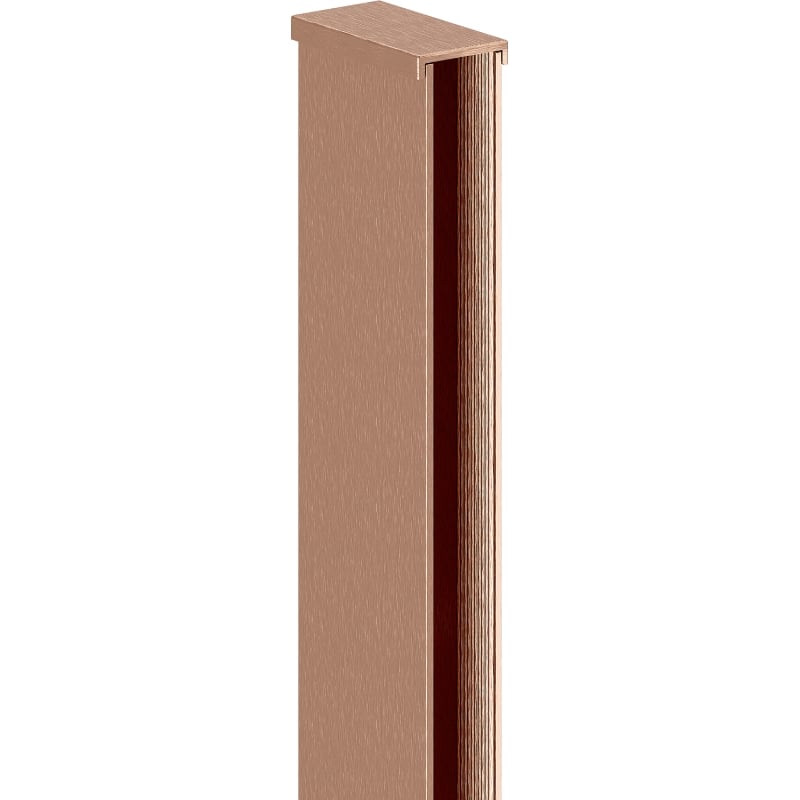 Mexen wall strip for shower screen 10 mm, brushed copper - 800-00-65-X