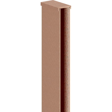 Mexen wall strip for shower screen 10 mm, brushed copper - 800-00-65-X