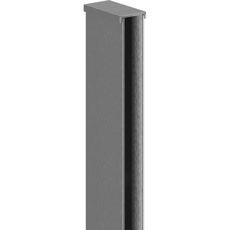 Mexen wall trim for 10 mm shower wall, brushed gun gray - 800-00-66-X
