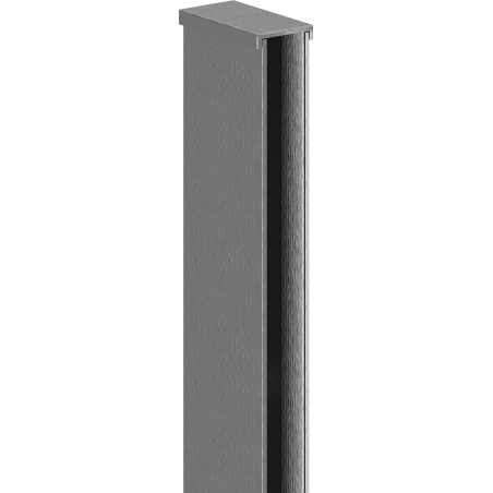 Mexen wall trim for 10 mm shower wall, brushed gun gray - 800-00-66-X