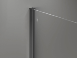Mexen wall profile for 10 mm shower panel, gun metal - 800-00-95-X