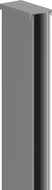 Mexen wall profile for 10 mm shower panel, gun metal - 800-00-95-X