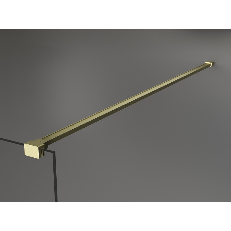 Mexen straight support for 10 mm shower wall, brushed gold - 830-10-55
