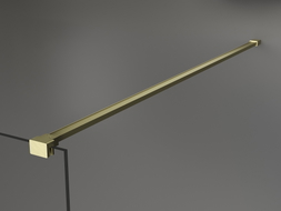 Mexen straight support for 10 mm shower wall, brushed gold - 830-10-55