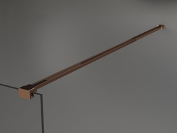 Mexen straight bracket for 10 mm shower wall, rose gold - 830-10-60