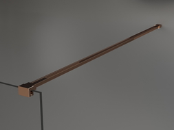Mexen Uni-P2 straight support bar for a 10 mm shower panel, rose gold - 830-10-60