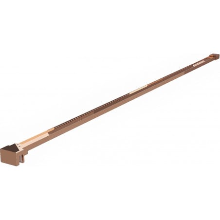 Mexen straight bracket for 10 mm shower wall, rose gold - 830-10-60