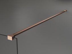 Mexen straight support for 10 mm shower wall, brushed copper - 830-10-65