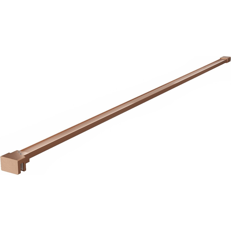 Mexen straight support for 10 mm shower wall, brushed copper - 830-10-65