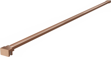 Mexen straight support for 10 mm shower wall, brushed copper - 830-10-65