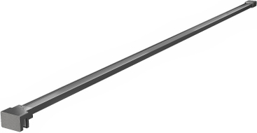 Mexen simple bracket for 10 mm shower wall, brushed gun gray - 830-10-66