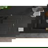 Mexen Bruno 1-compartment granite sink with a drip tray and kitchen mixer tap Rita, Black/Gold metallic - 6513-75-670300-70