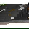 Mexen Bruno 1-compartment granite sink with a drip tray and kitchen mixer tap Rita, Black - 6513-77-670300-50