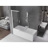 Mexen Fox two-wing sliding bath screen 120 x 150 cm, transparent, white - 891-120-002-20-00
