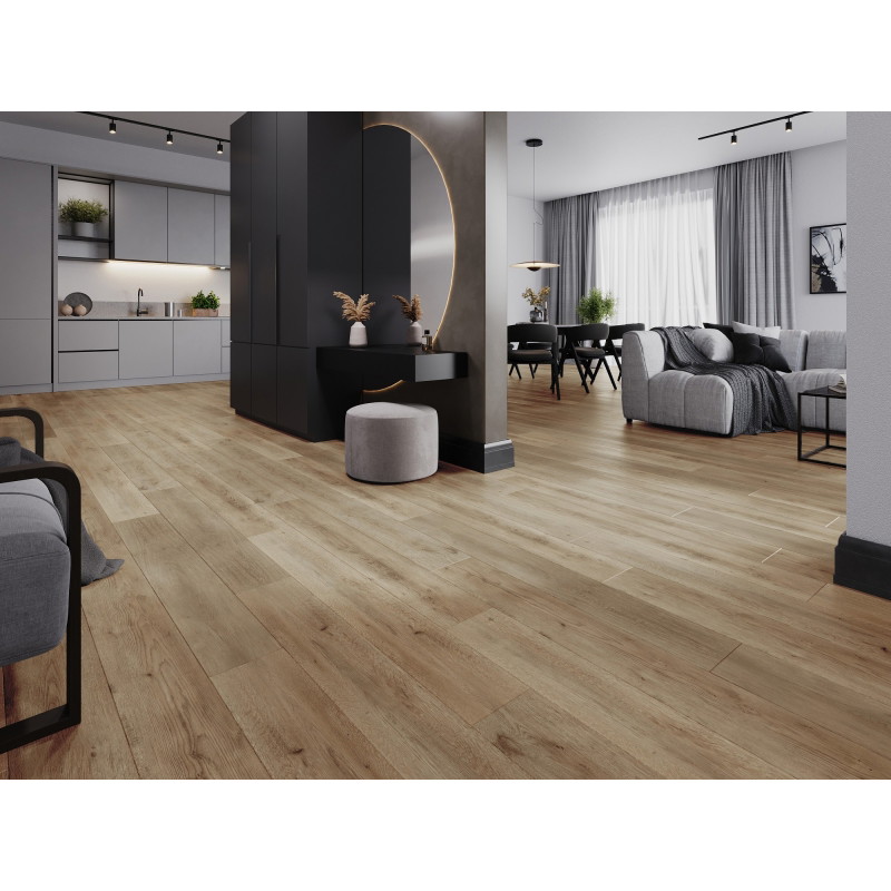 Mexen Spirit Lake sample of LVT Dryback vinyl panels 2.5 mm, PVC underlay, 4 V-Groove, Oak - F1301-S