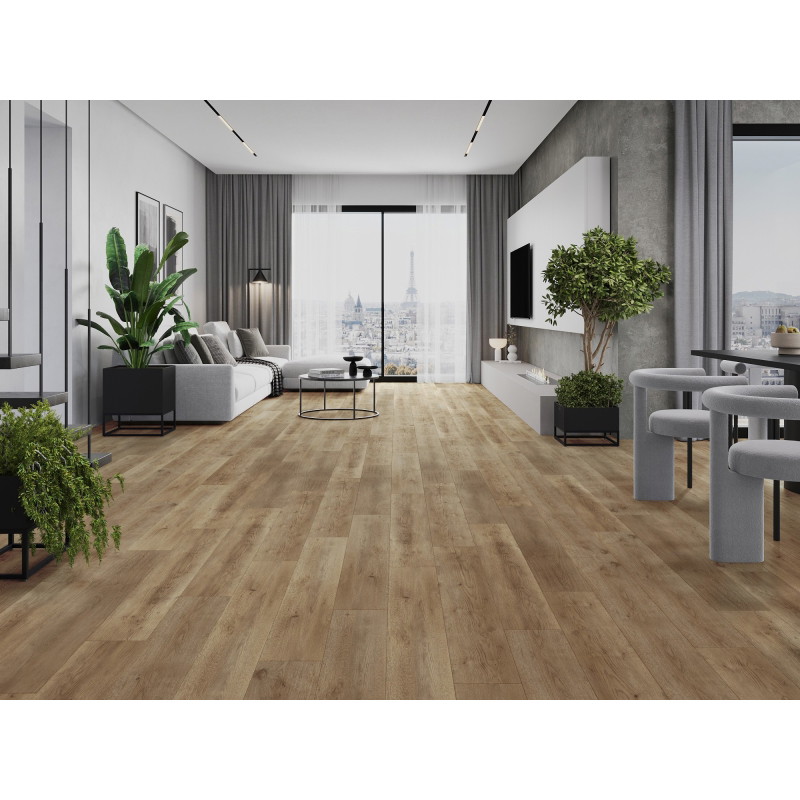 Mexen Spirit Lake sample of LVT Dryback vinyl panels 2.5 mm, PVC underlay, 4 V-Groove, Oak - F1301-S