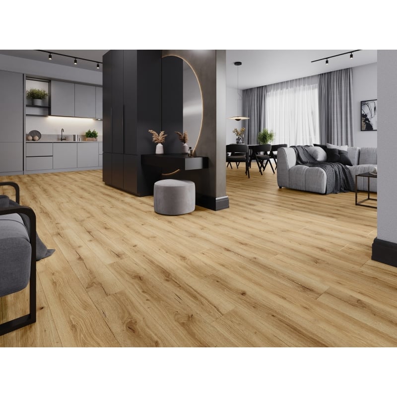 Mexen Beaver Creek sample of LVT Dryback 2.5 mm vinyl panels, PVC backing, 4 V-Groove, Oak - F1302-S